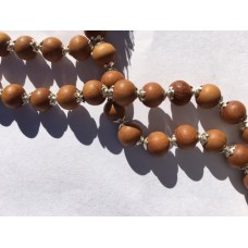Sandalwood and Silver Chanting Beads